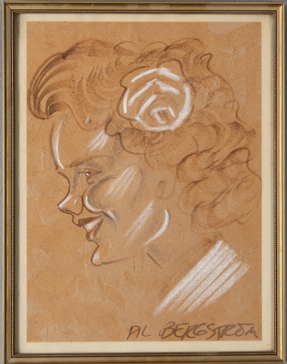 AL BERGSTRÖM. teckning, signerad.