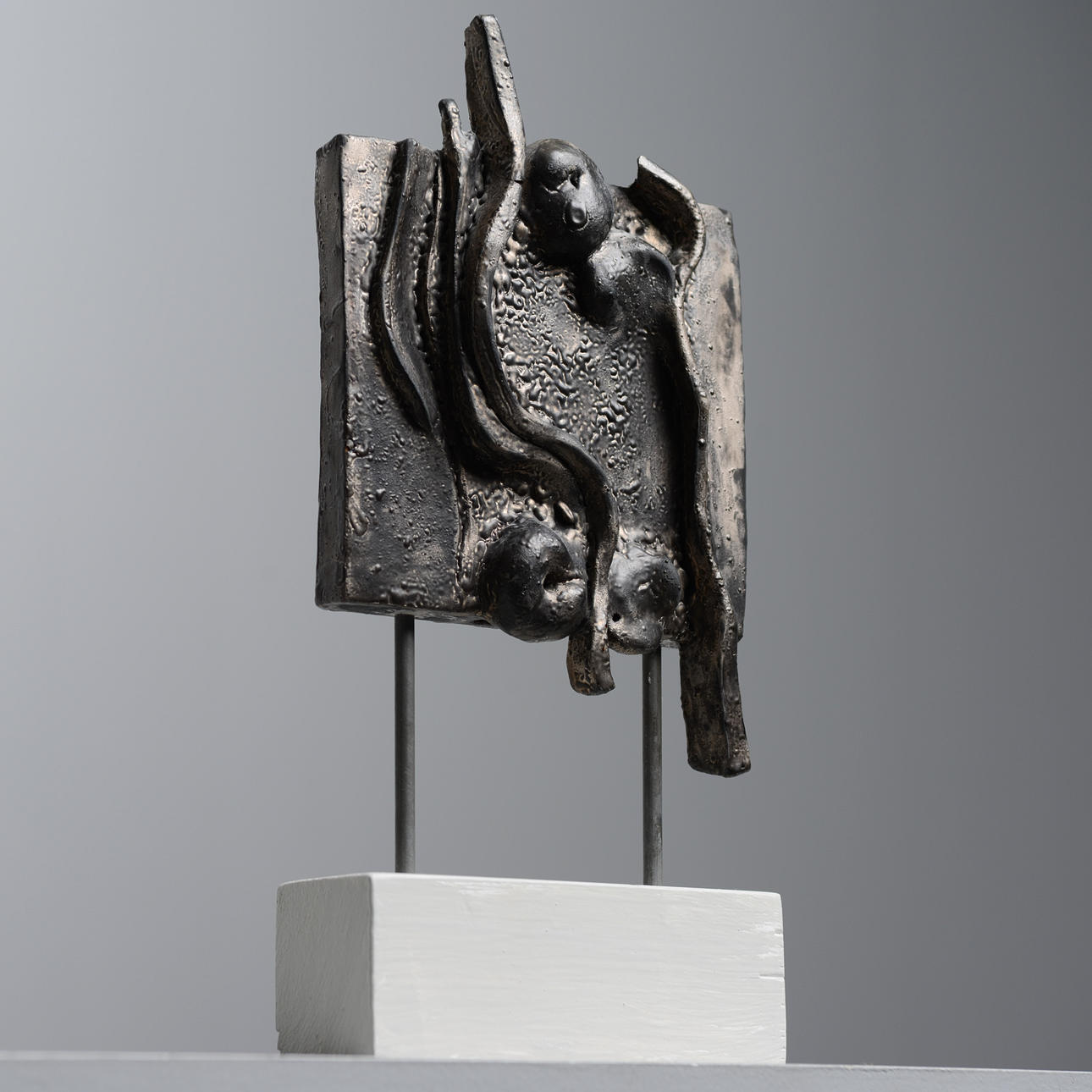 AMI KÖLARE. Sculpture, “Window” or “Peeping Tom”, signed.