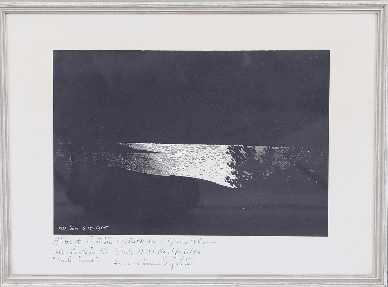 ALBERT ENGSTRÖM. "Höst kväll i Grislehamn".