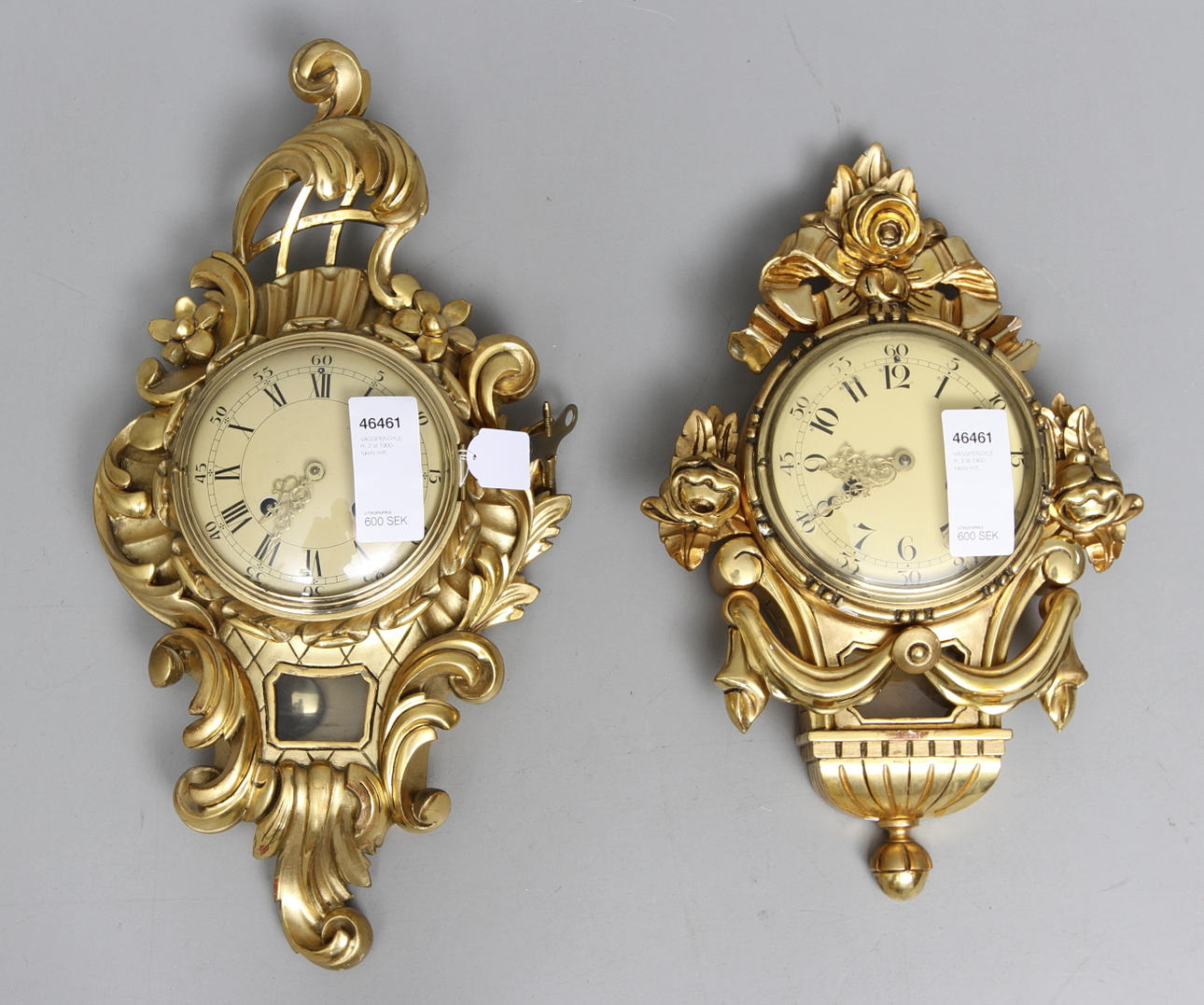 VÄGGPENDYLER, 2 st 1900-talets mitt.