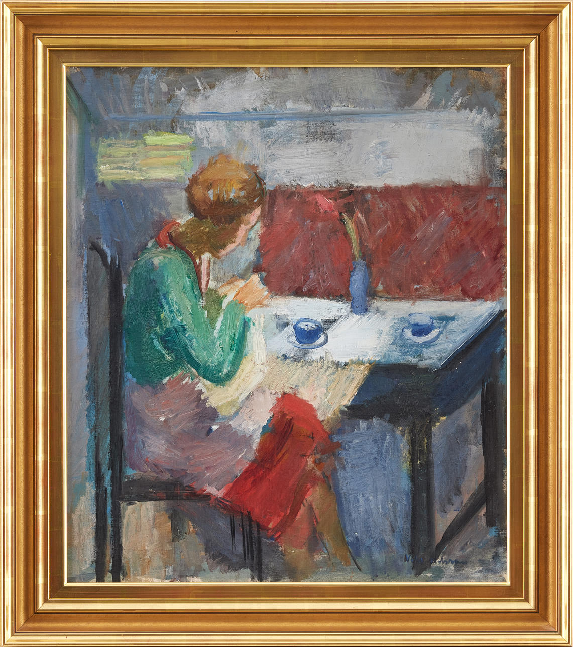 nils-nilsson-sewing-woman-art-paintings-auctionet