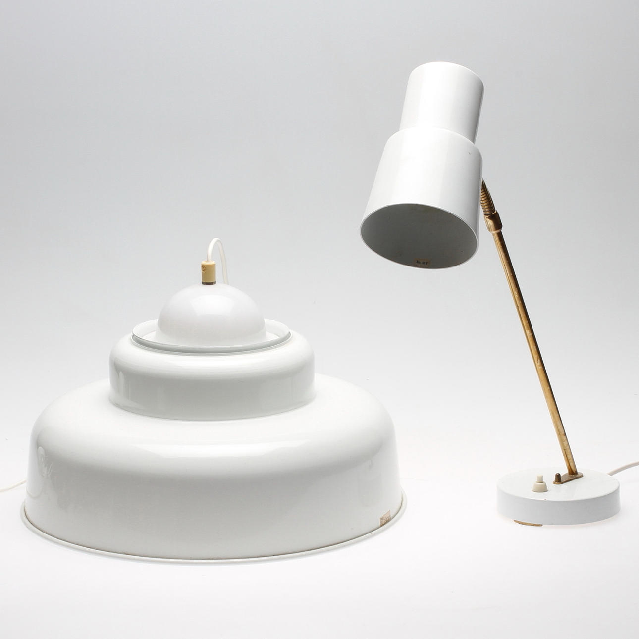 TAKLAMPA, PO Ström och BORDSLAMPA, 1900-talets andra hälft.