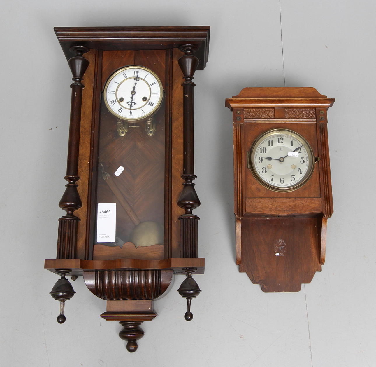 VÄGGUR, 2 st, tidigt 1900-tal.