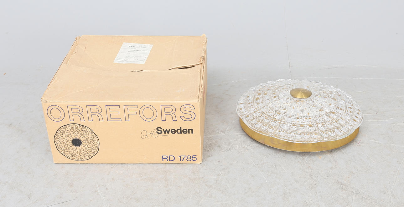 CARL FAGERLUND. Taklampa Orrefors.