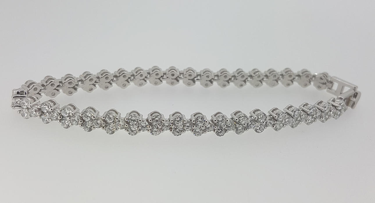 SILVER & CZ LINJE ARMBAND.