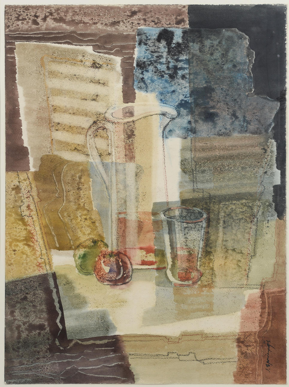 JEKABS SPRINGIS. Stilleben, akvarel, signeret.