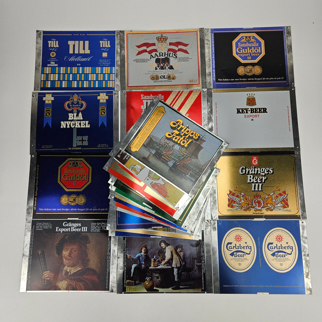 A set of 30 beer plates from different breweries, 20th century ...