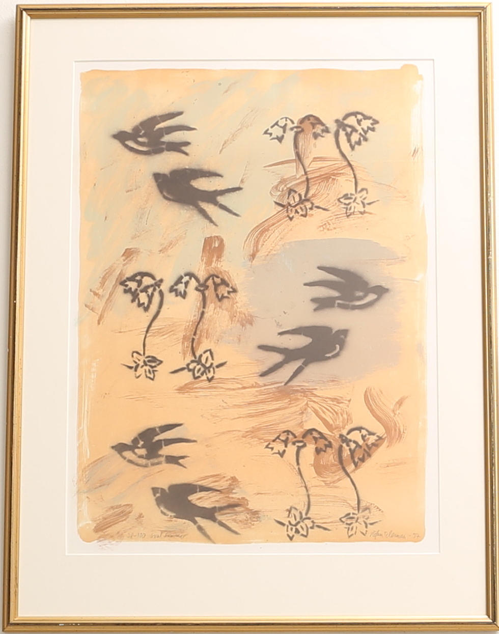 STEFAN TELEMAN. Färglitografi, komposition, signerad -92 och numrerad 38/100.