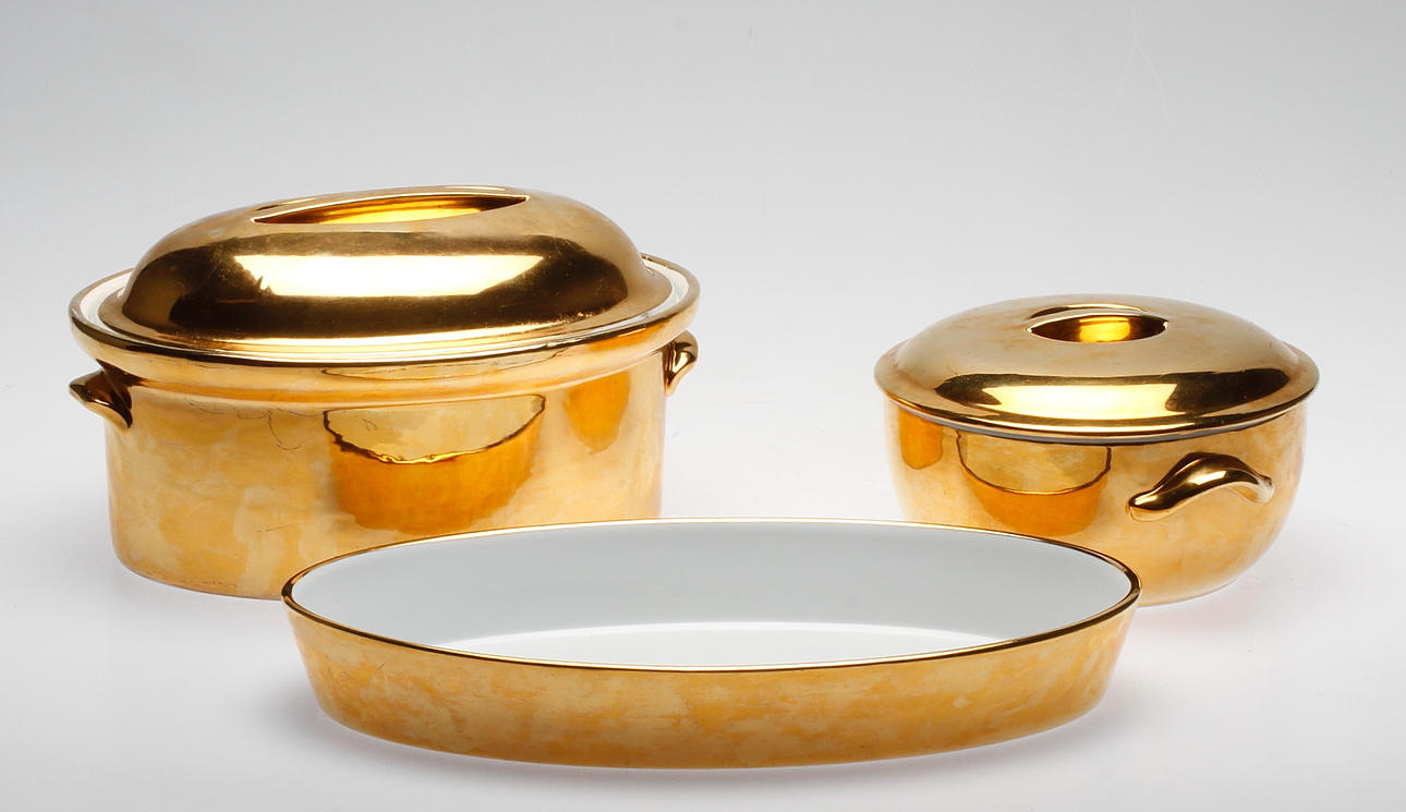 SERVISDELAR, 3 delar, porslin, Royal Worcester, England.