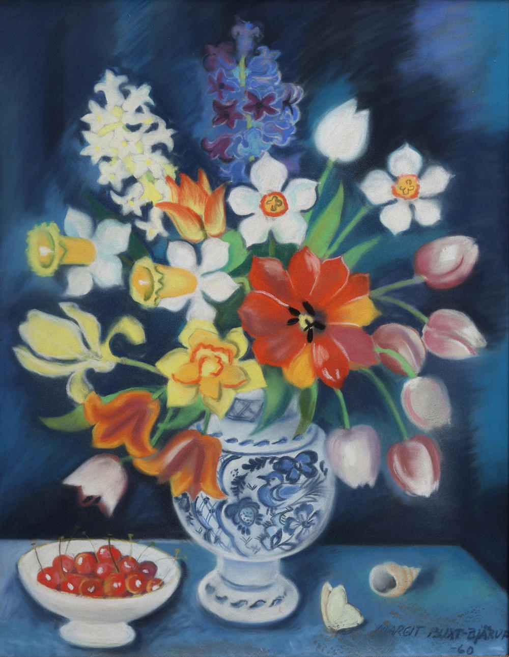 MARGIT BLIXT-BJÄRUP. FLOWER STILL LIFE.
