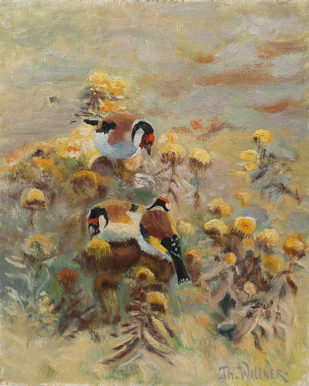 THURE WALLNER. Oil on Board, signed.