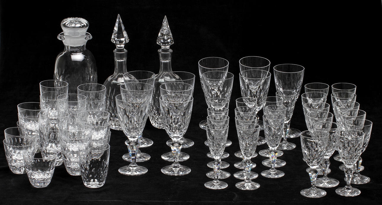 GLASSERVIS, 62 delar, Sverige, troligtvis Kosta eller Orrefors.