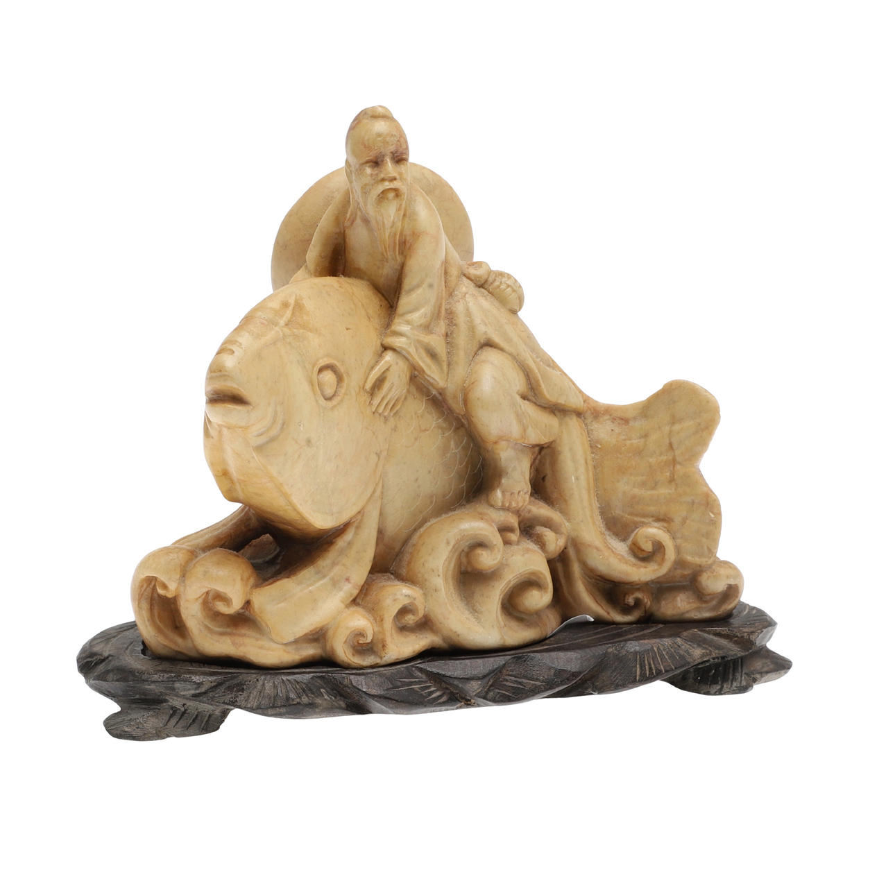A CHINESE SOAPSTONE CARVING. Asiatica - Wood - Auctionet