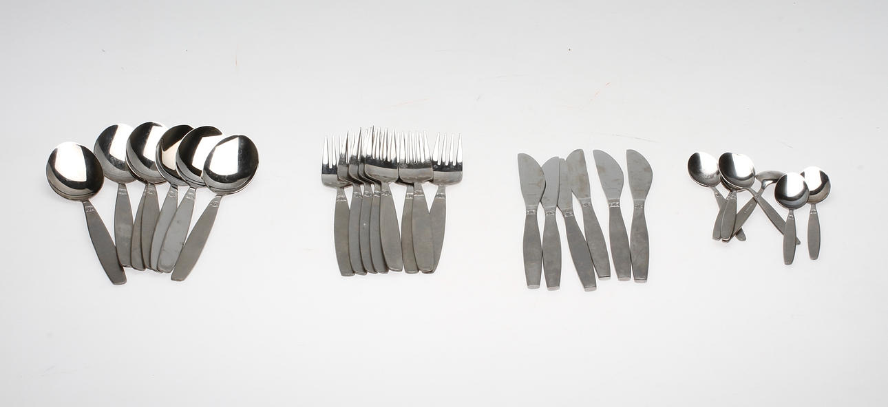 BESTICK, 28 delar, rostfritt stål, "Sessan", Nils Johan, 1900-tal.