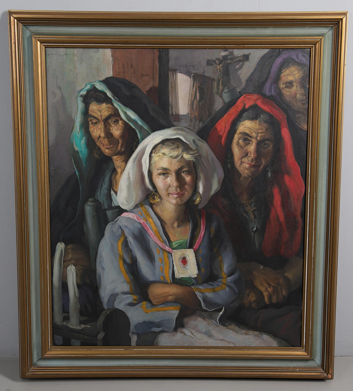 EMILIO MOLINA NUNEZ  (1917-1971). A PORTRAIT OF FOUR GYPSY WOMEN.
