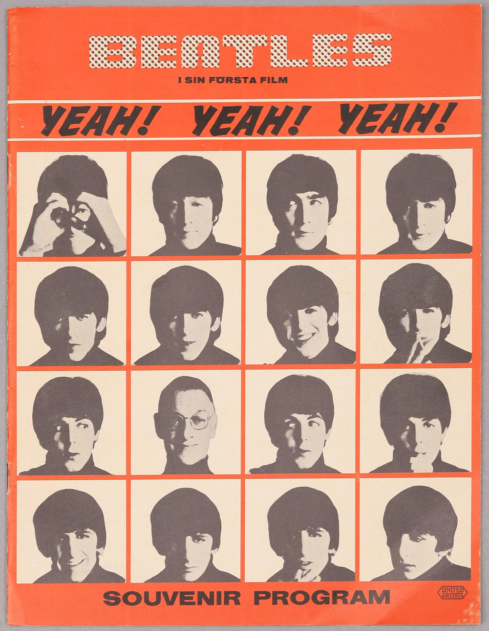 THE BEATLES, souvenir program, the Beatles in their first film “YEAH ...