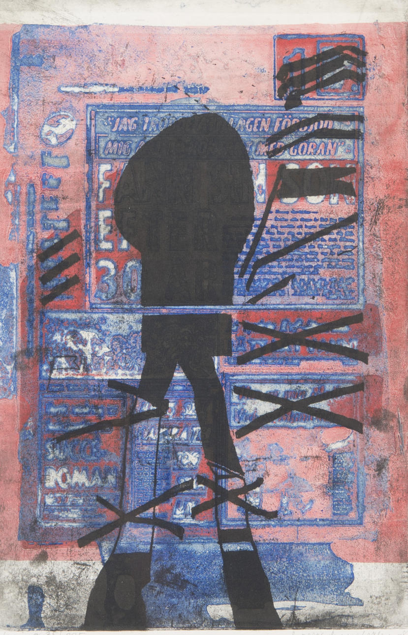 HASSE HASSELGREN. Komposition, etsning, signerad -82.