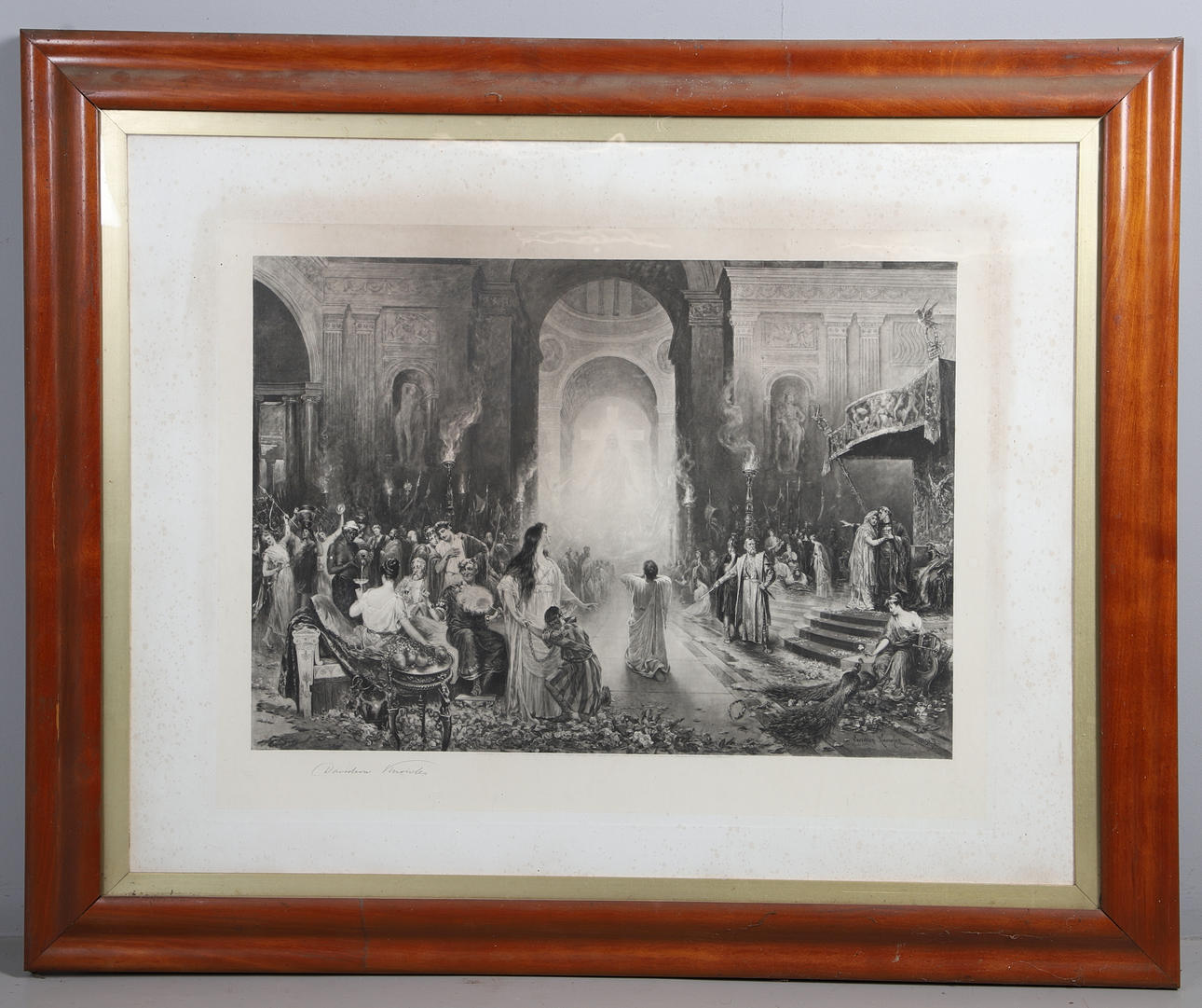 DAVIDSON KNOWLES (1852-1901). AN ENGRAVING OF A SCENE IN A TEMPLE. Art ...