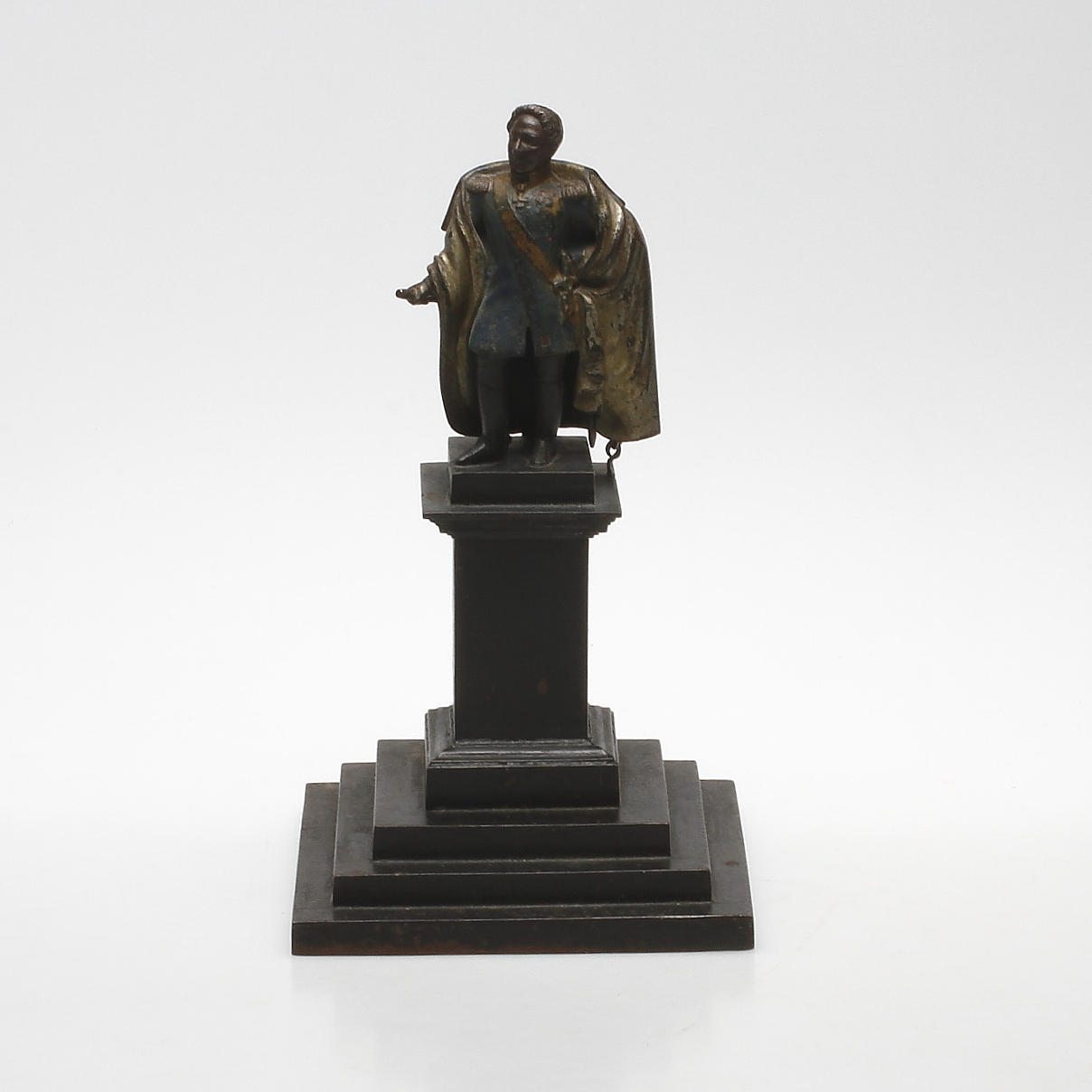 SKULPTUR, Gjutjärn, motiv med Karl XIV Johan, 1800-talets mitt.