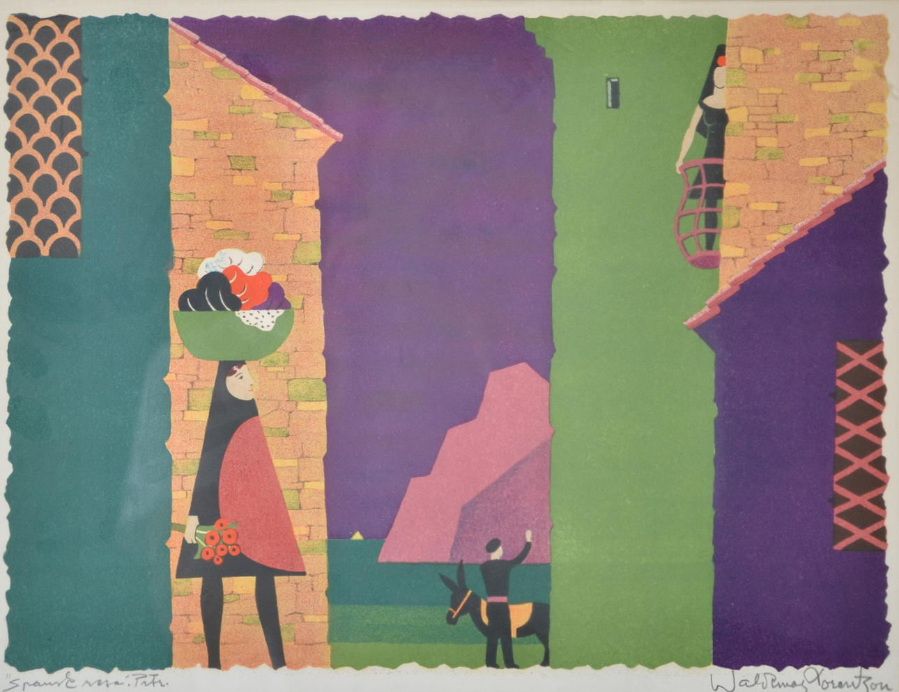 WALDEMAR LORENTZON. Färglitografi.