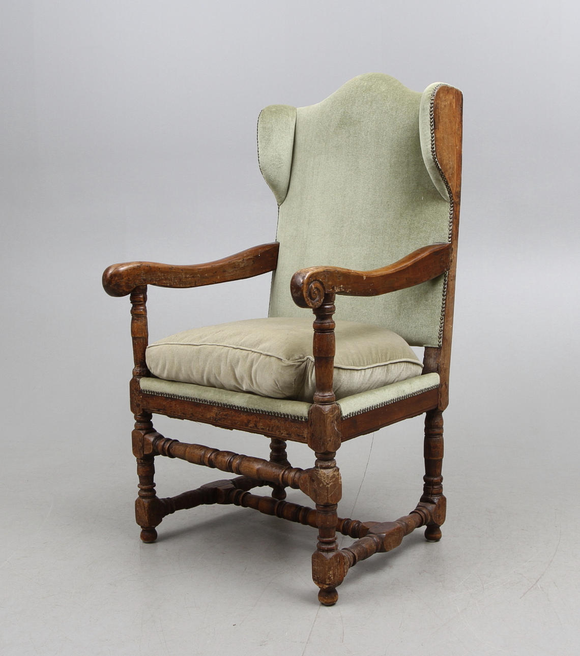 ÖRONLAPPSFÅTÖLJ, Barock, 1700 tal.