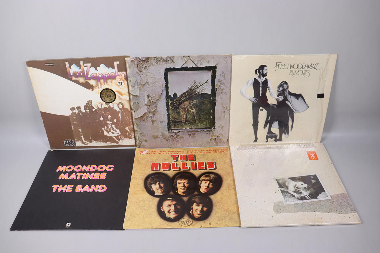 VINYL / LP-SKIVOR, 43 st, Beatles, Rolling Stones, Led Zeppelin, Hollis ...