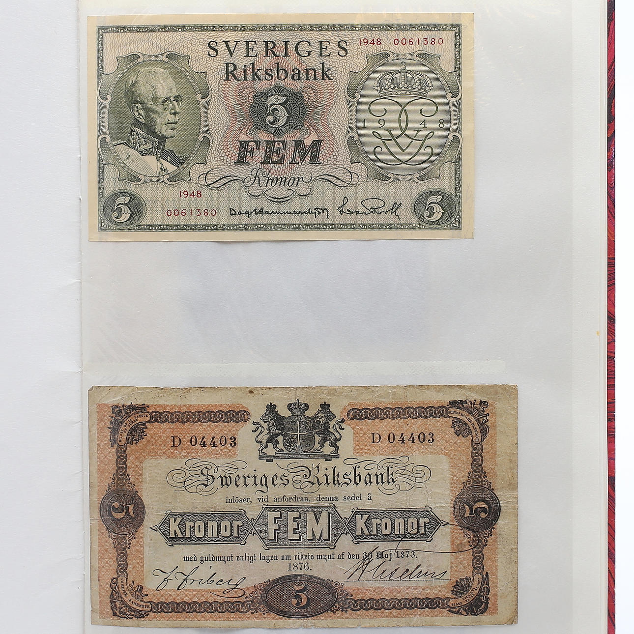 SEDELALBUM, Svenska, Norska samt Tyska, 18-1900-tal.