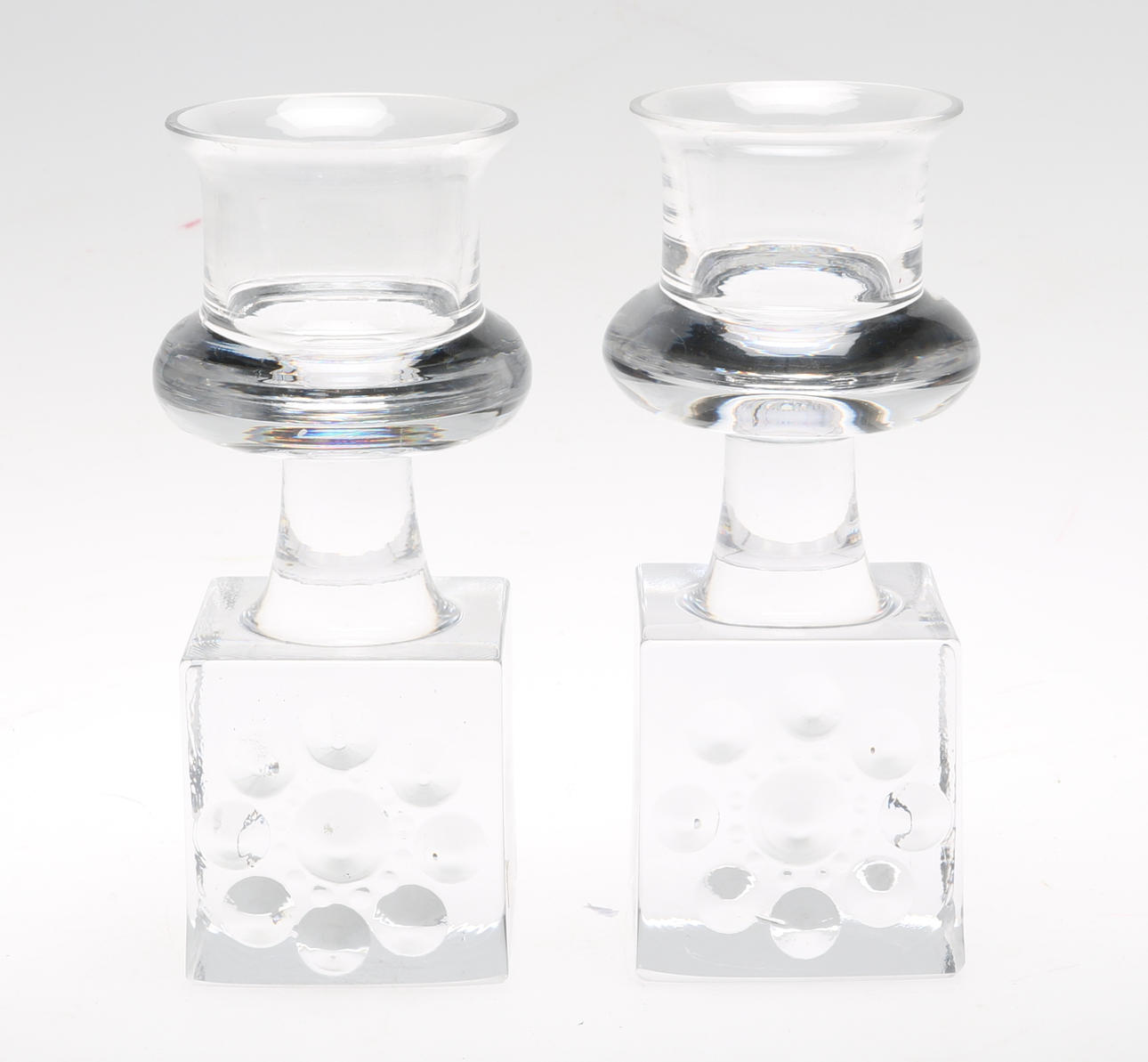 LJUSSTAKAR, ett par, Bertil Vallien för Boda-Åfors.