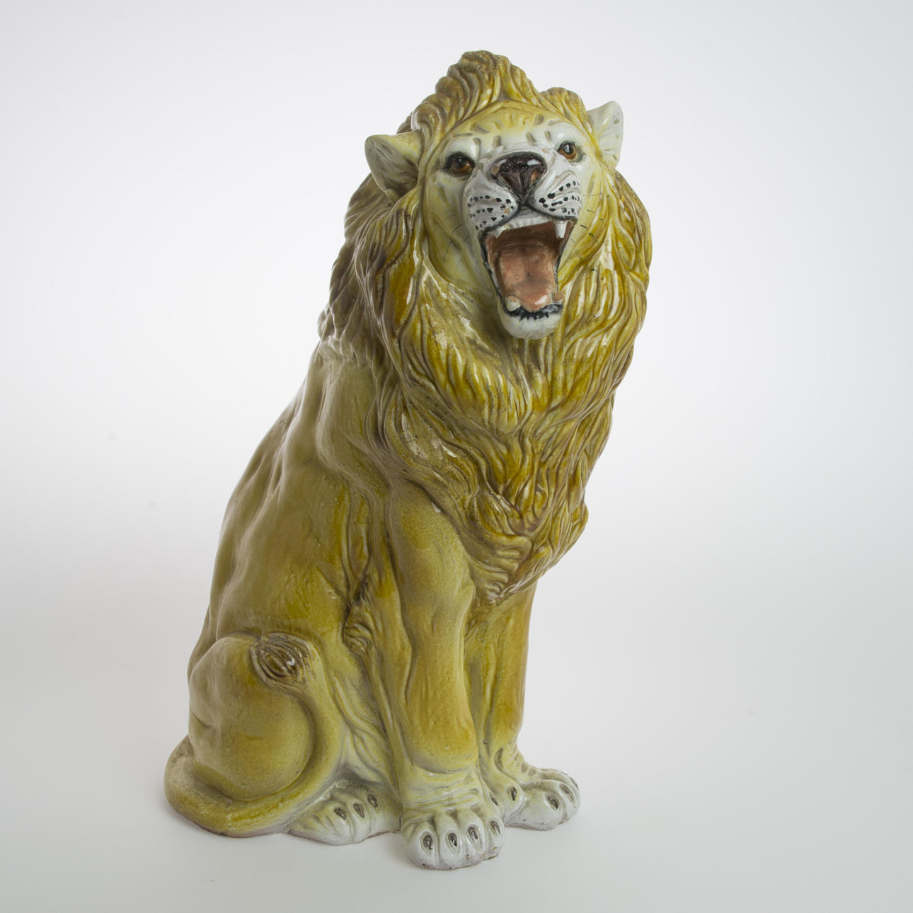 FIGURIN, keramik, lejon.