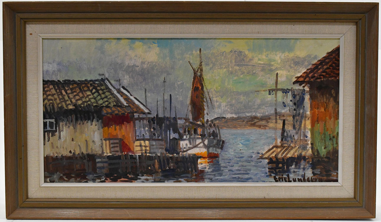 ERIC LUNDGREN. Port. Oil on canvas.