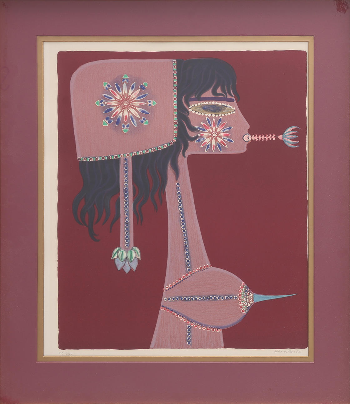 MAX WALTER SVANBERG. lithograph, signed h.c edition, 3/30, dated 72.