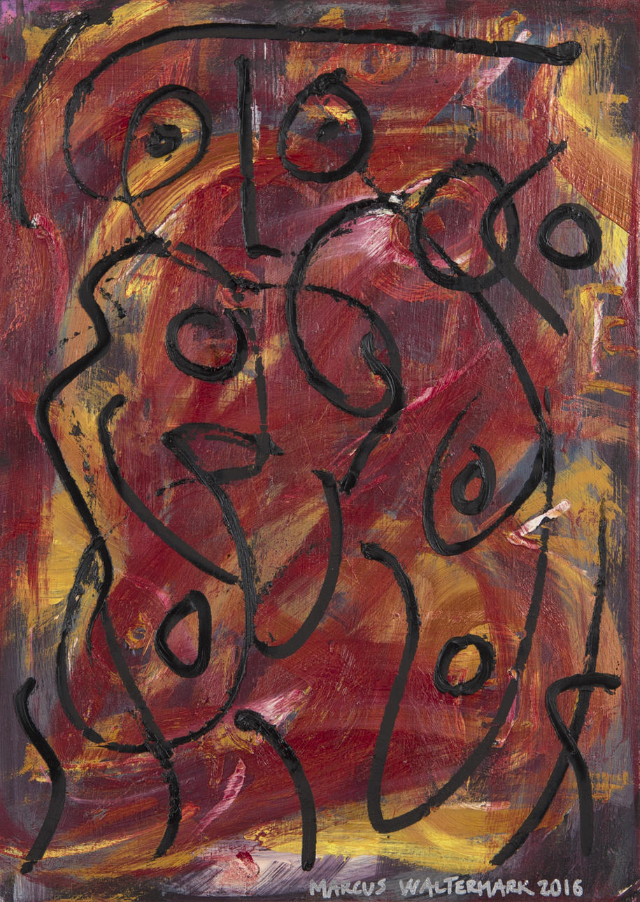 MARCUS WALTERMARK. "The art of tango", olja/akryl på duk, signerad 2016.