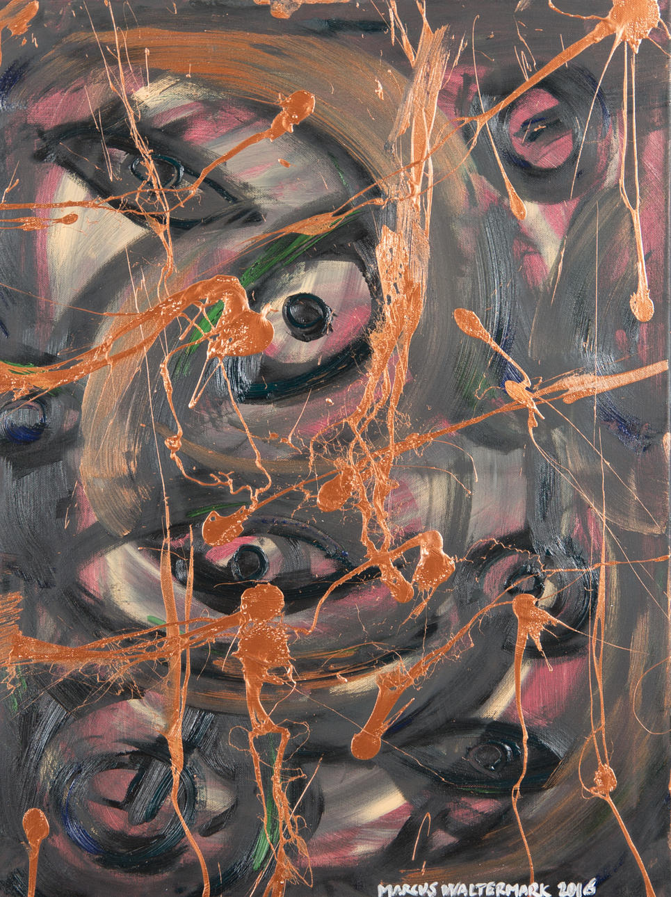 MARCUS WALTERMARK. "Island of cyclops", olja/akryl på duk, signerad 2016.