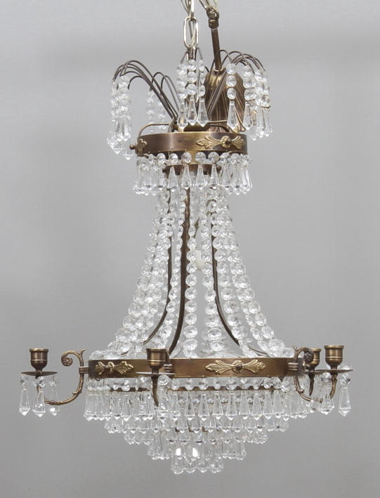 LJUSKRONA, 5 ljusarmar, empirestil, 1900-tal.