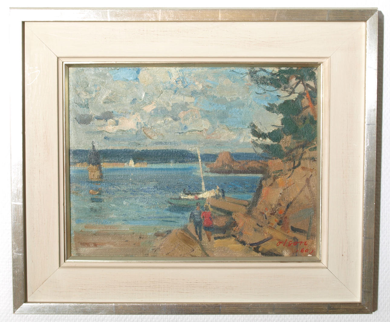 OVE OLSON. Olja på duk, "Ile de Brehat", signerad Olson, daterad -60.