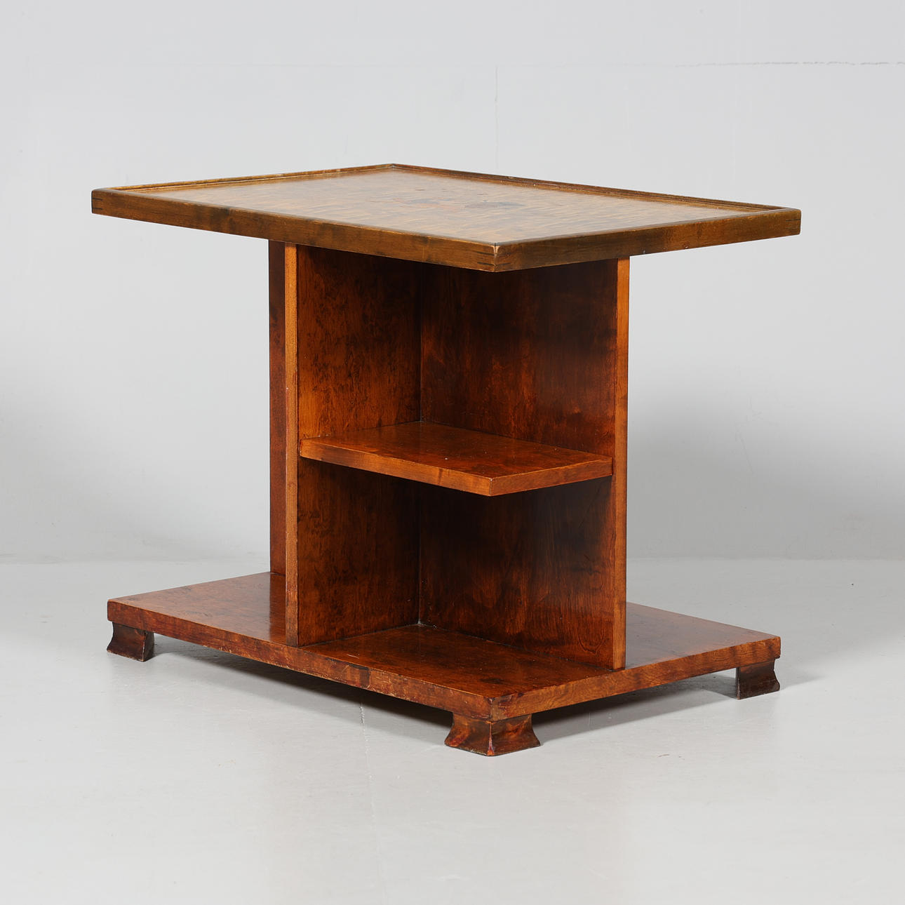 SMOKING TABLE, wood, intarsia, art deco.