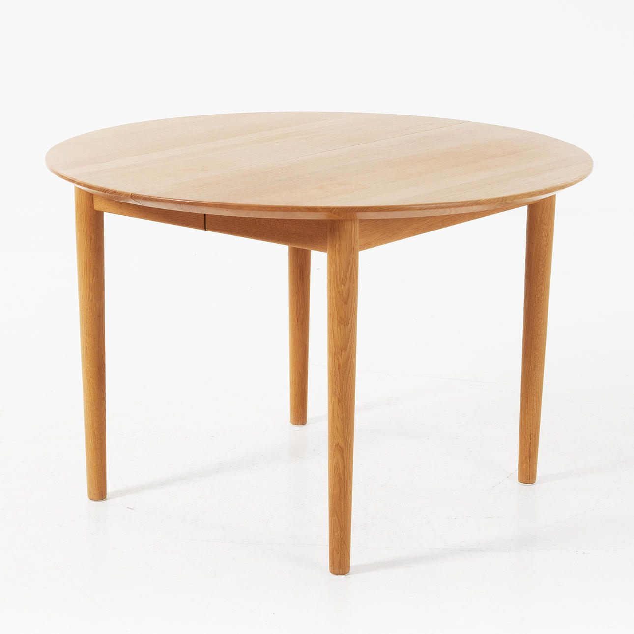 BRØDRENE ANDERSEN. dining table, oak frame, with inserts, label.