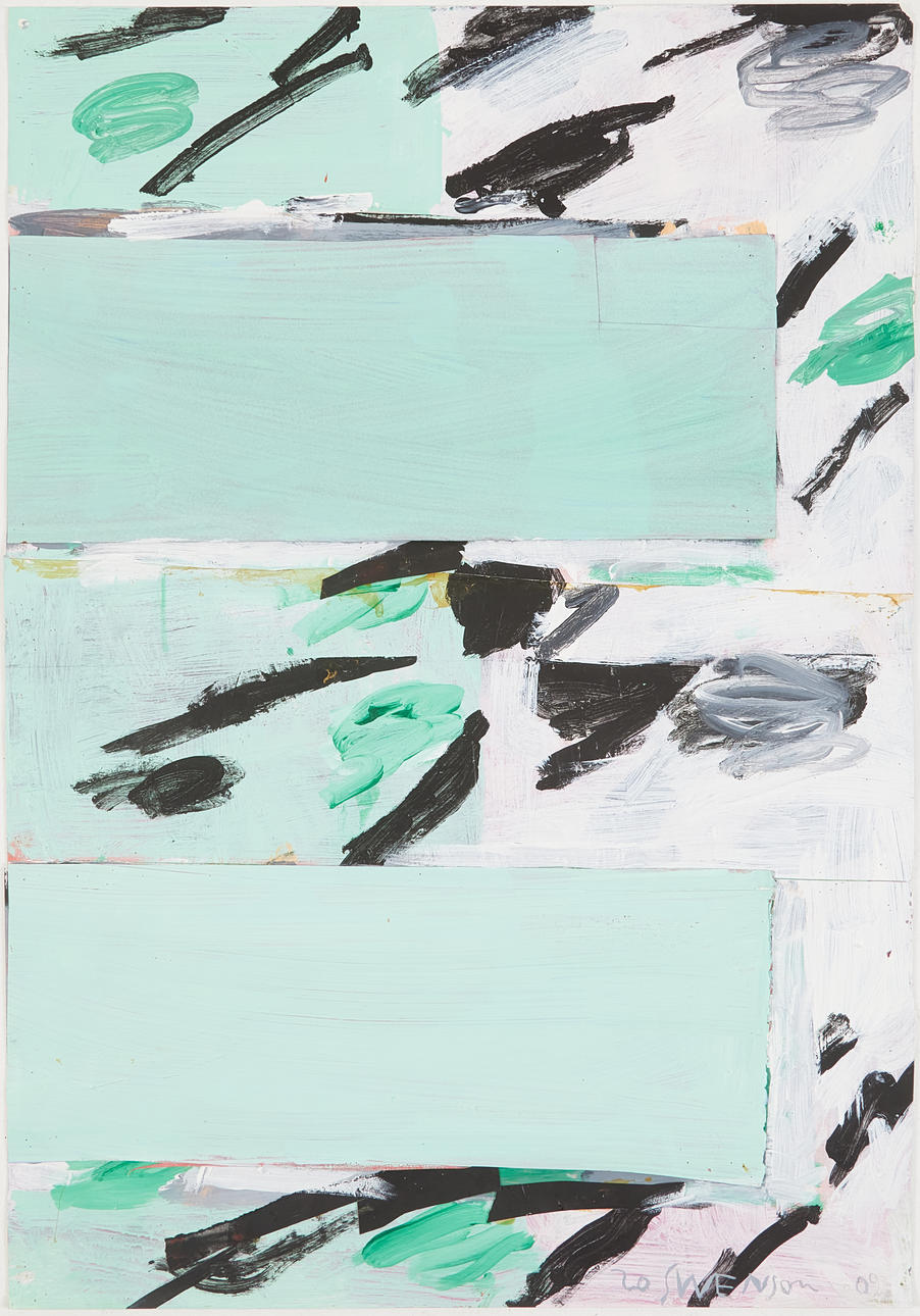 BO SWENSON (1932-2022). Composition, collage, signed, dated -09.