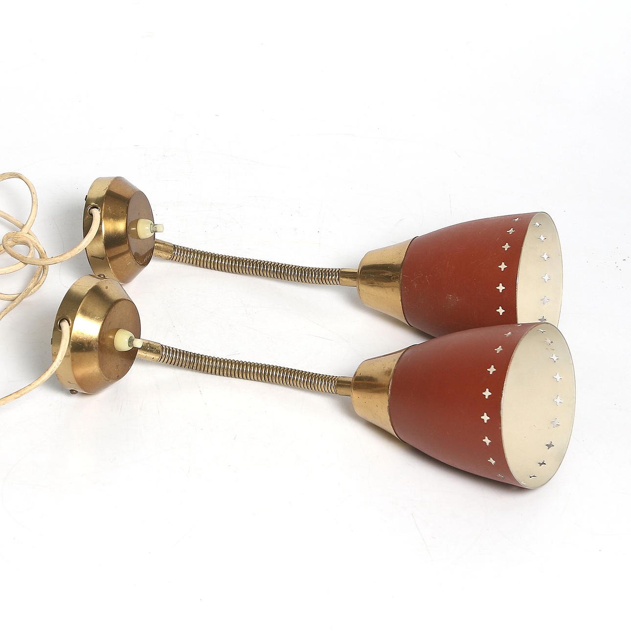 VÄGGLAMPOR, ett par, 1950-tal.