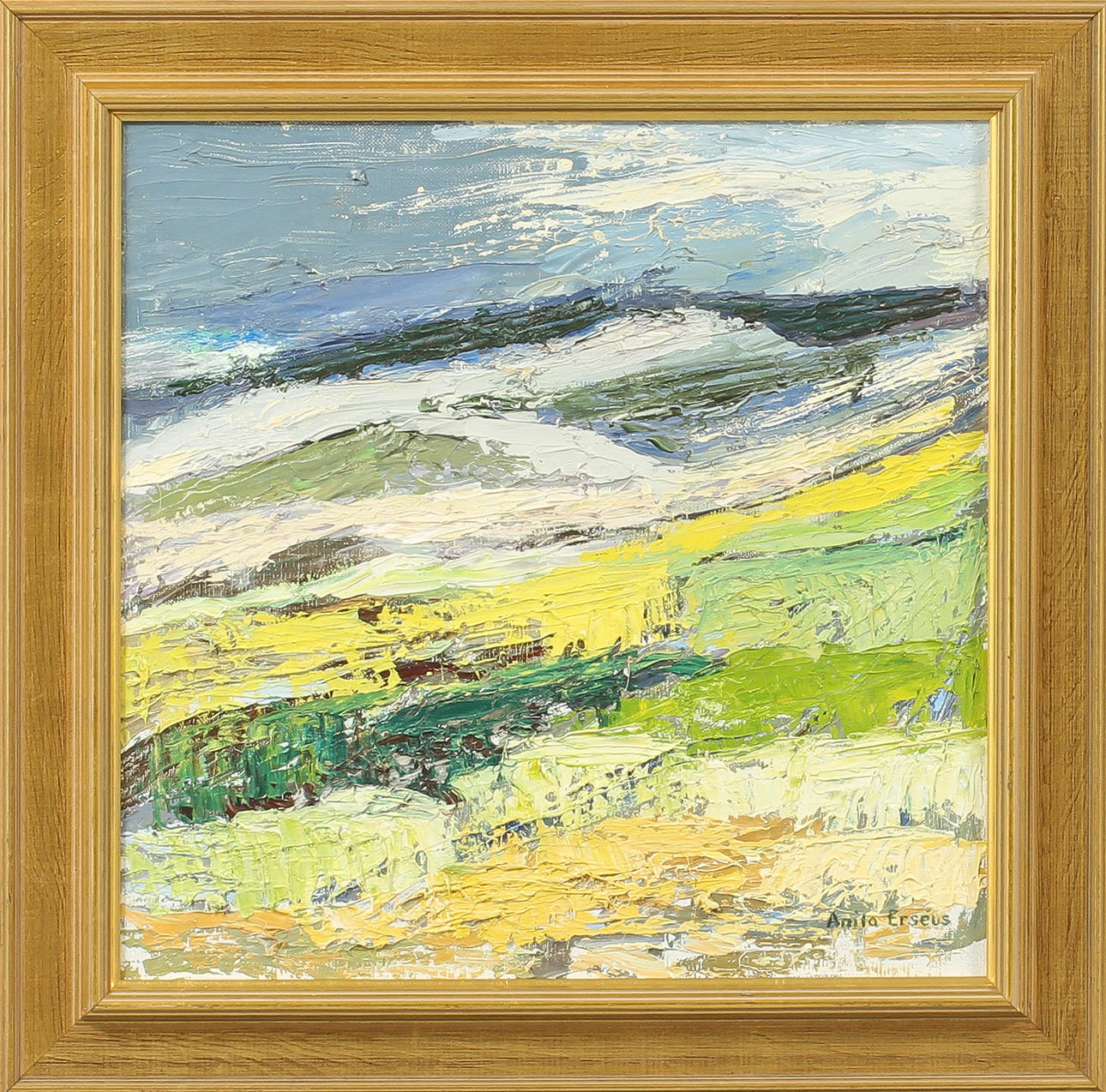 ANITA ERSÉUS. "Bohuskust", olja på duk, signerad.