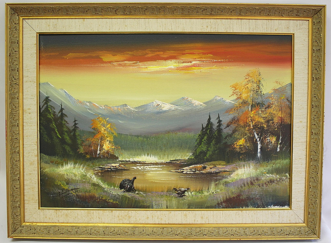 R LENNARTSSON. olja på duk, Landskap, signerad.