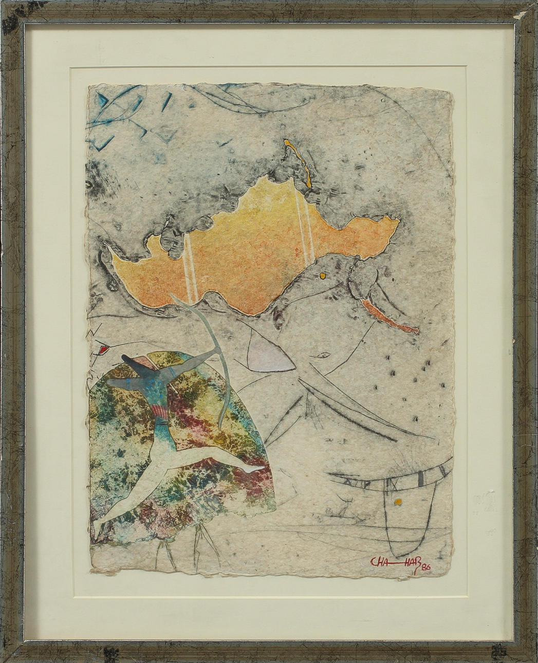 CHAHAB TAYEFEH-MOHAJER. Etsning, onumrerad, sign o dat CHAHAB 86.