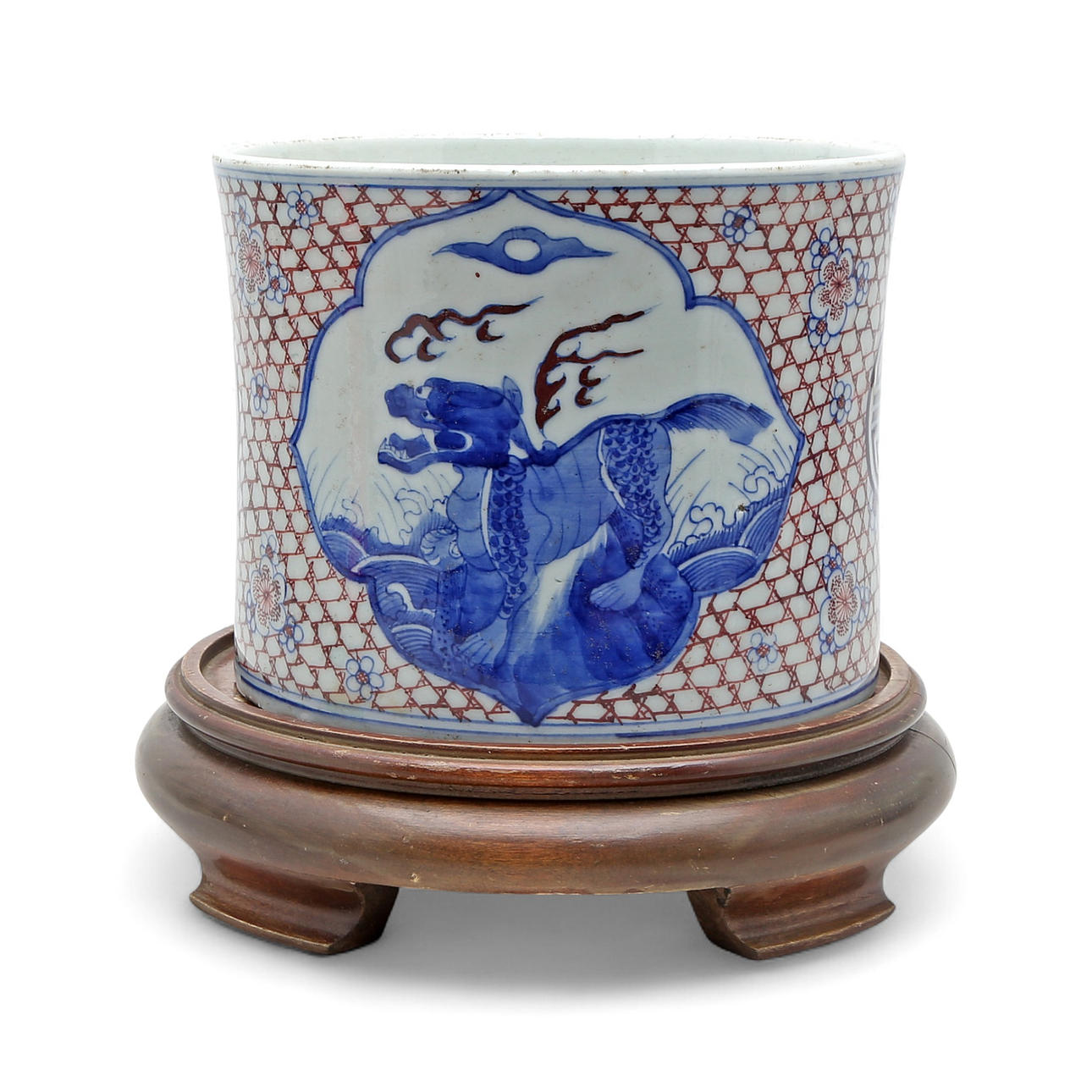 Chinese Qing pot in blue and white porcelain, 20th Century. Ceramics ...