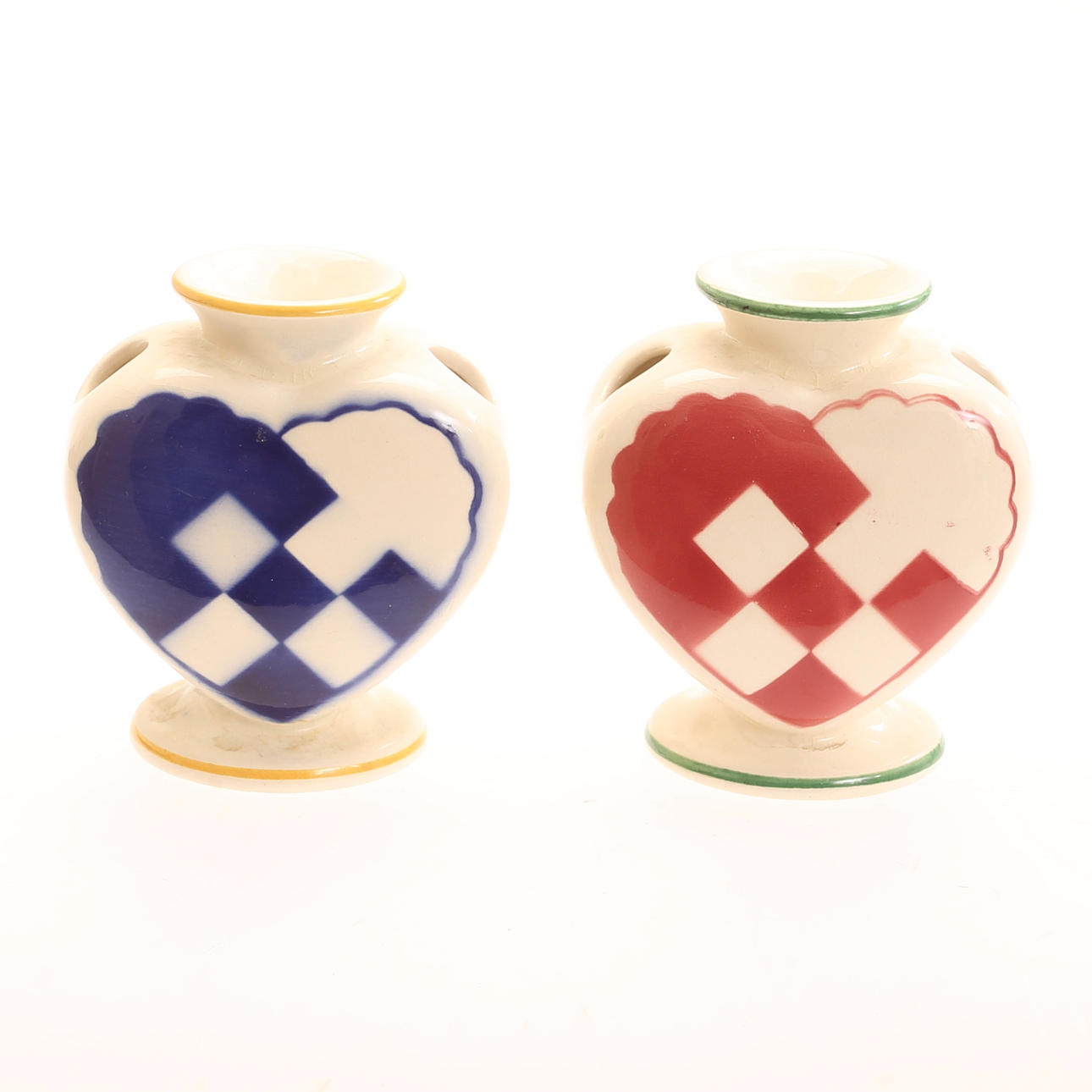 VASER, 2 stycken, porslin, Aluminia, Danmark.