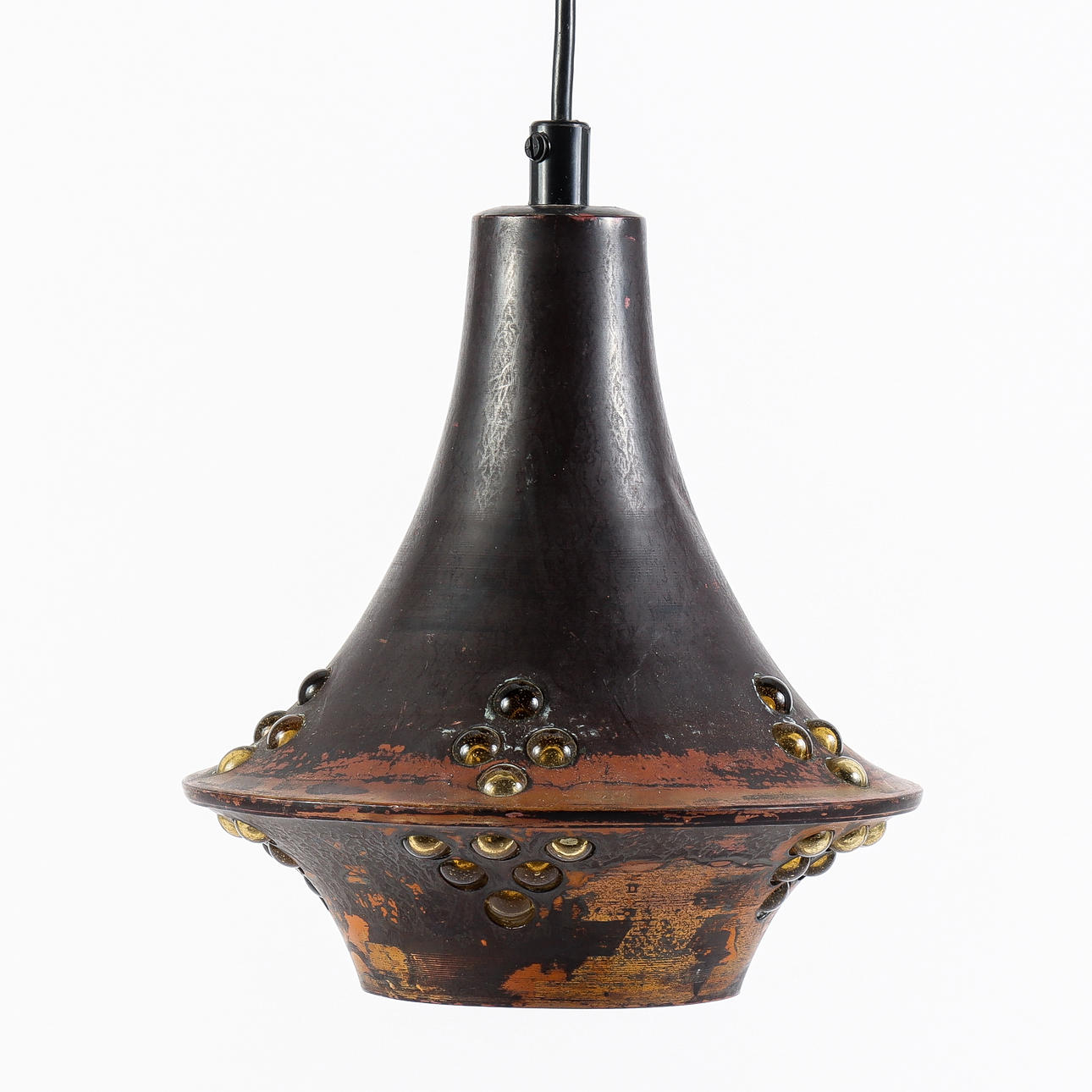 NANNY STILL. Window lamp copper and glass, Raak, Holland, 1950s