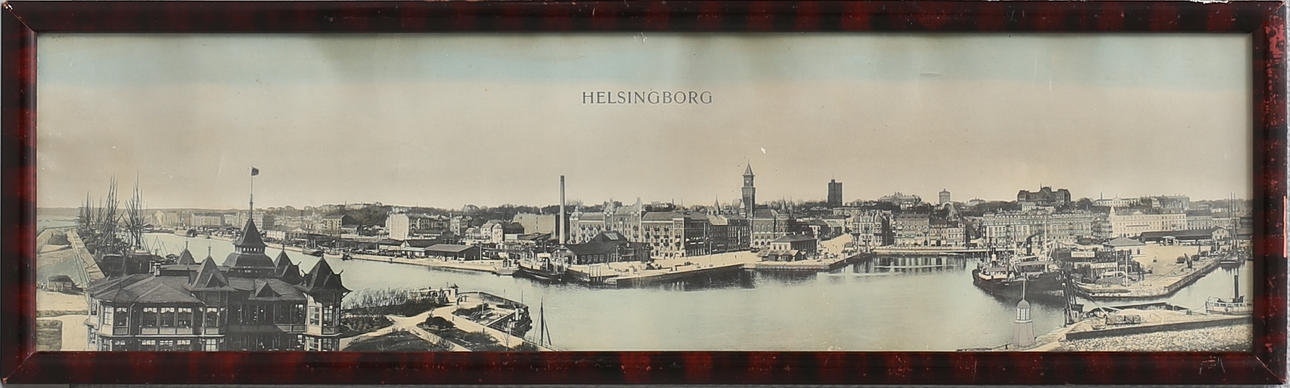 TAVLA, vy över Helsingborg, 1900-talets början.