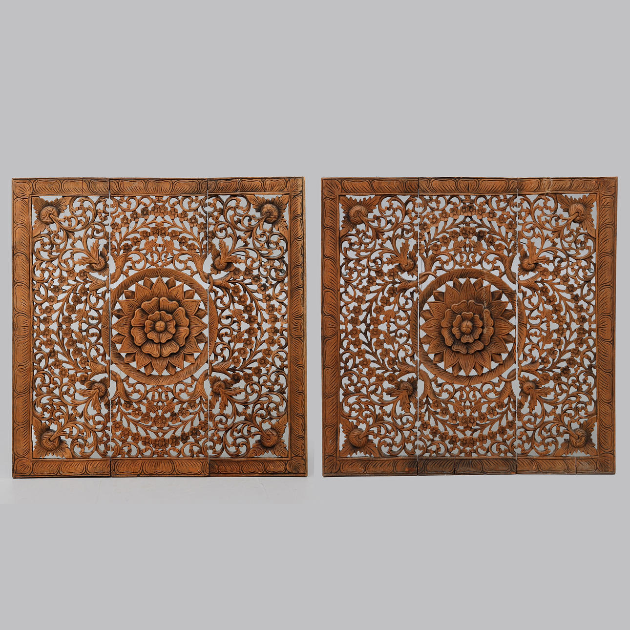 VÄGGDEKORER, 2 stycken, Thailand.