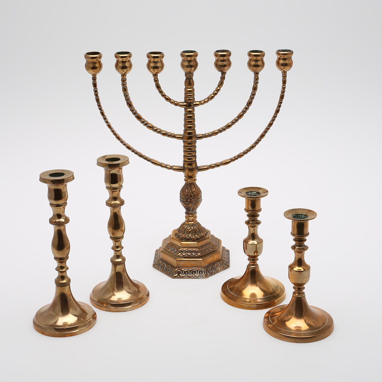 PALOS DE VELAS, 5 partes, mineral, 1900.