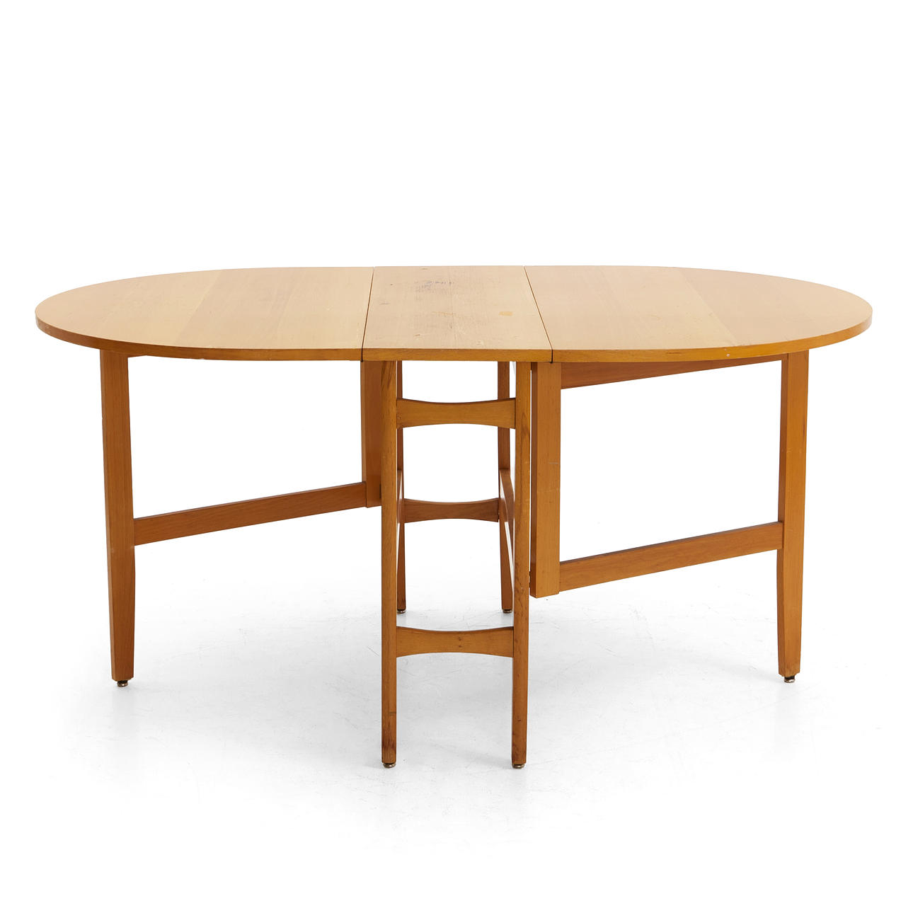 A SLAG TABLE, second half of the 20th century, veneered in beech ...