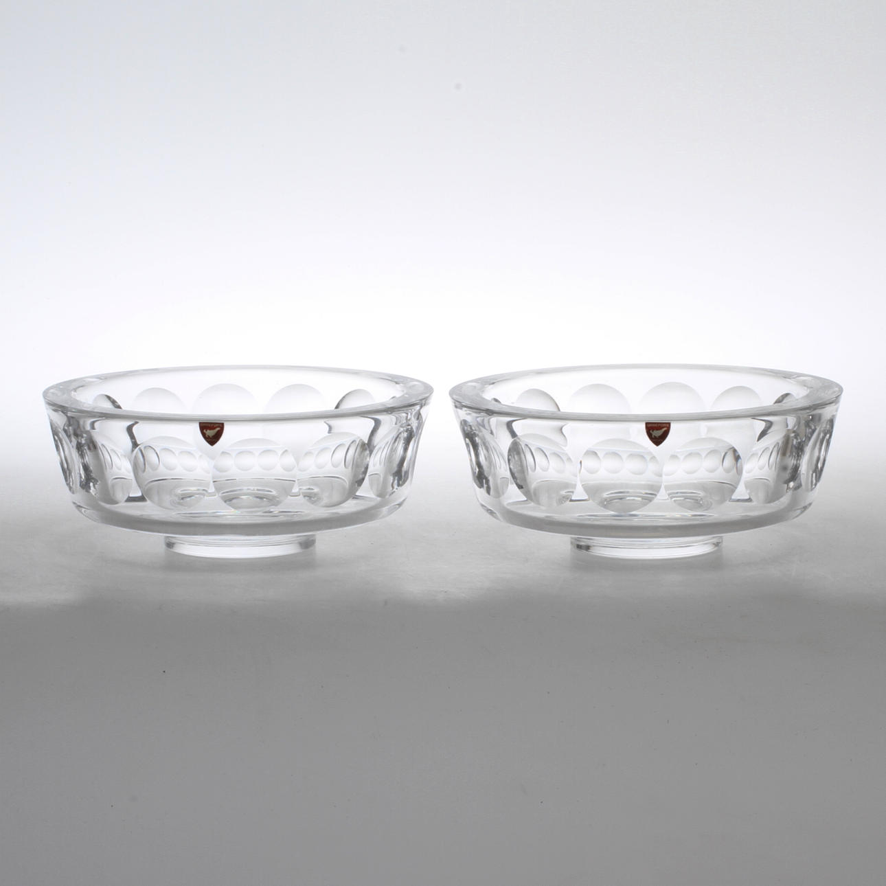 SKÅLAR, 2 st, glas. Sven Palmqvist, Orrefors.